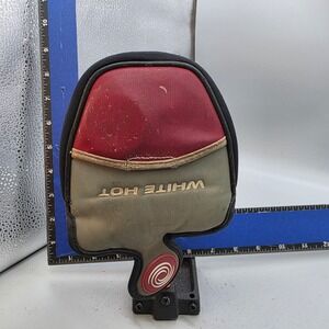 Odyssey White Hot Mallet Putter Headcover Red Grey Golf Club Cover Ball Marker